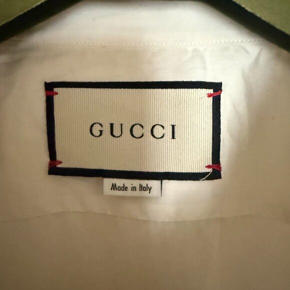Gucci men's dress shirt, size 17, Ivory - Picture 10 of 12